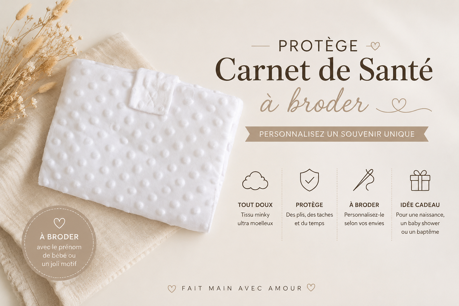 Protege carnet personnalisé MANIRA Boutique