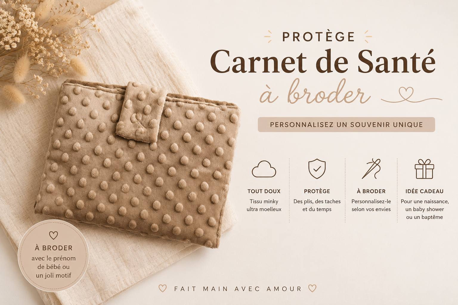 Protege carnet personnalisé MANIRA Boutique
