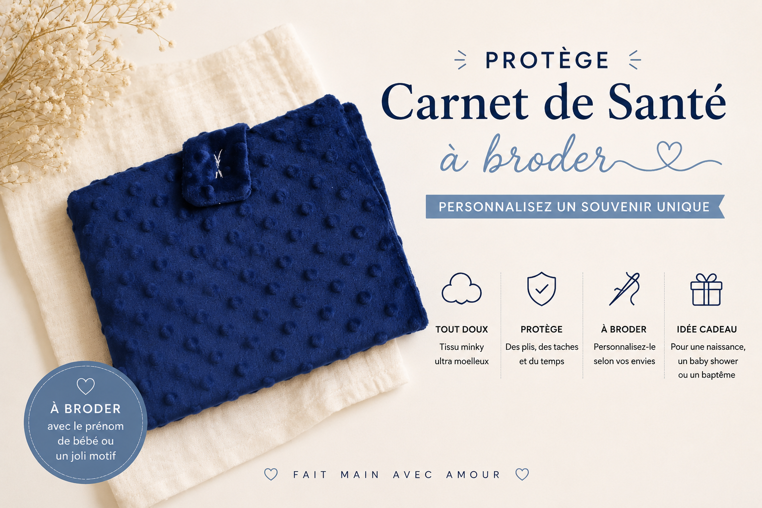 Protege carnet personnalisé MANIRA Boutique