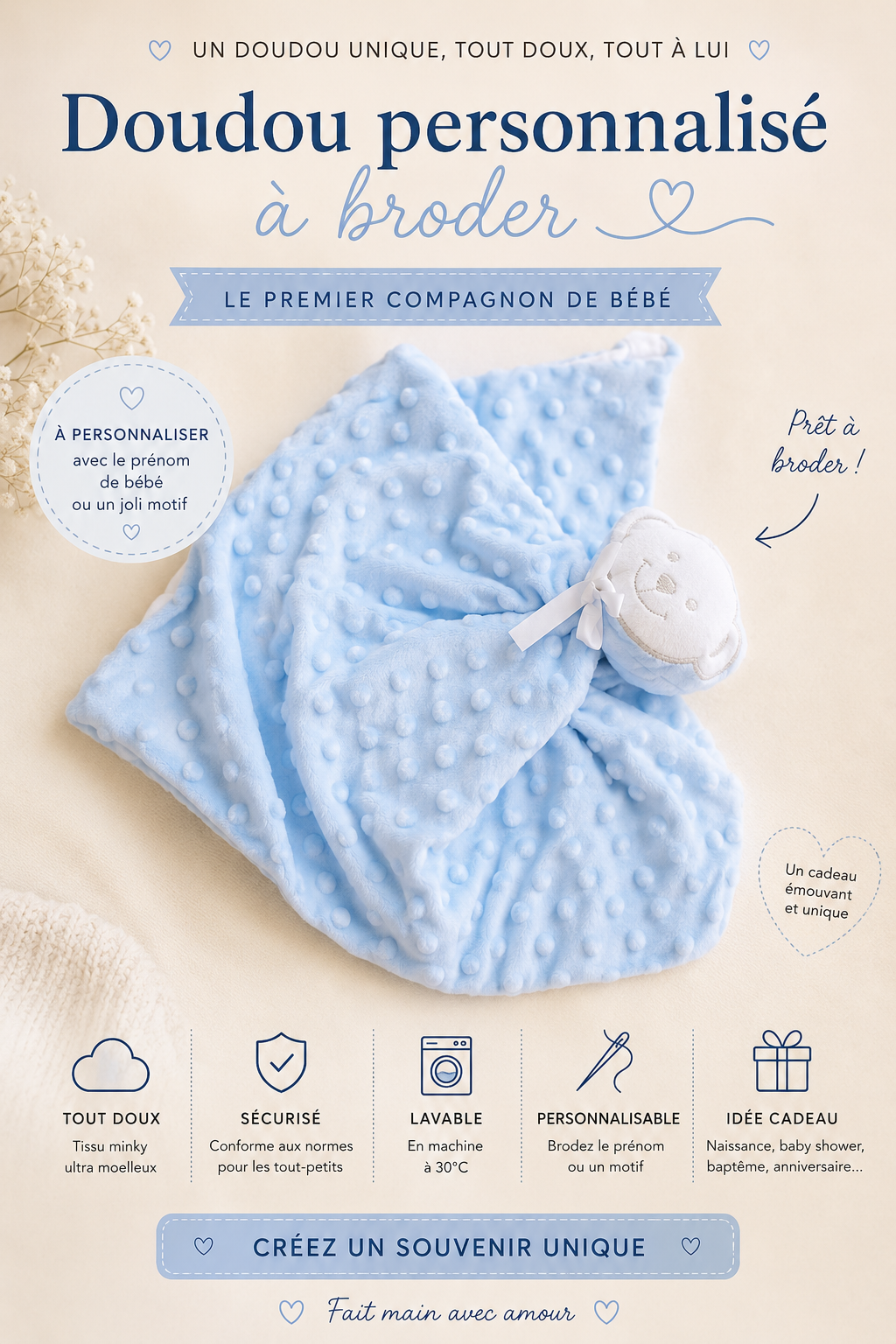 Doudou  personnalisé MANIRA Boutique