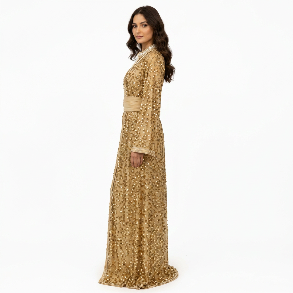 Takchita Sequin Or MANIRA Boutique