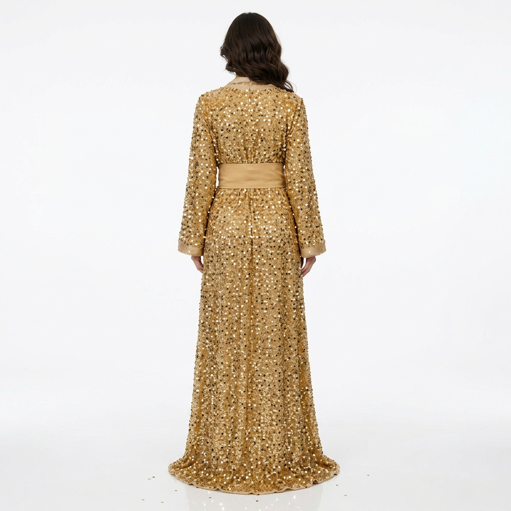 Takchita Sequin Or MANIRA Boutique